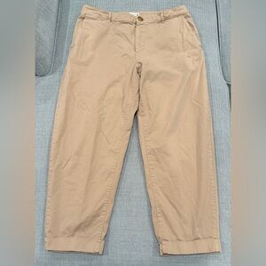 Zara Boyfriend Khakis w/ Cuffed Hems